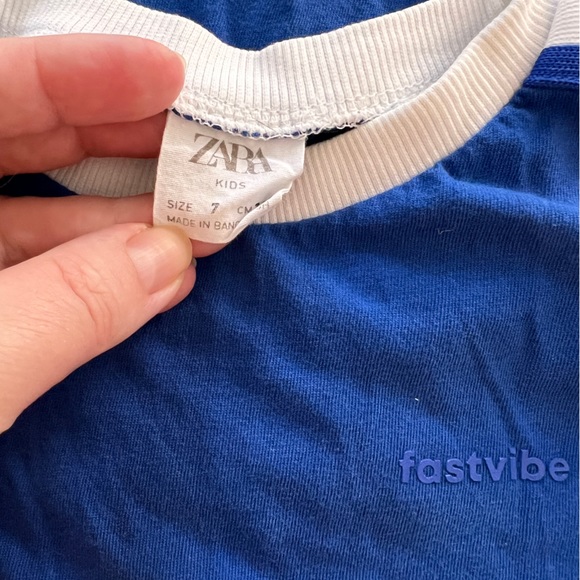 Deep blue zara Fastvibe top for kids. Size 7 - Picture 4 of 5